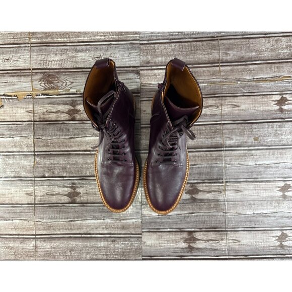 ROBERT CLERGERIE Berenice Leather Platform Boots Sz 40 US 9 burgundy made France - Picture 7 of 10